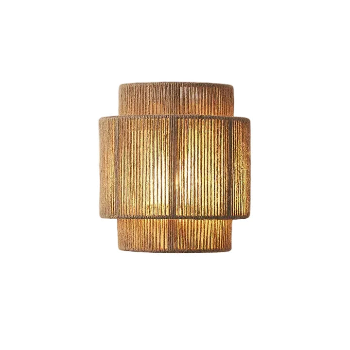 Woven Rope Drum Wall Sconce