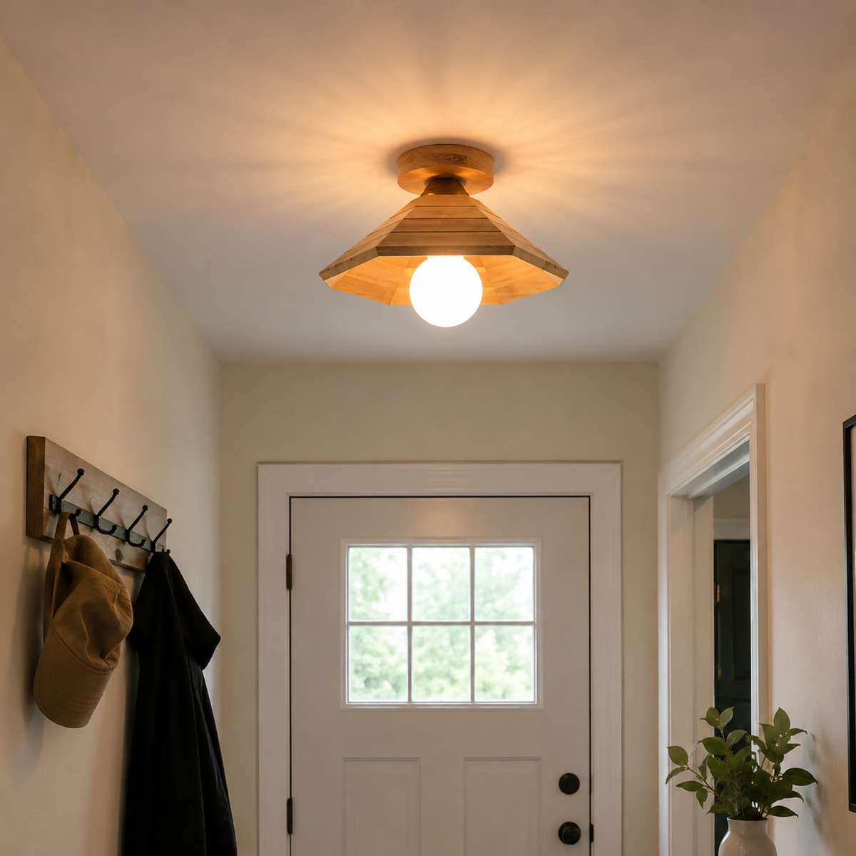 Wabi Wood Cap Flush Mount