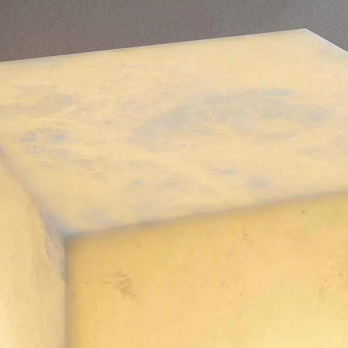 Cube Alabaster Table Lamp