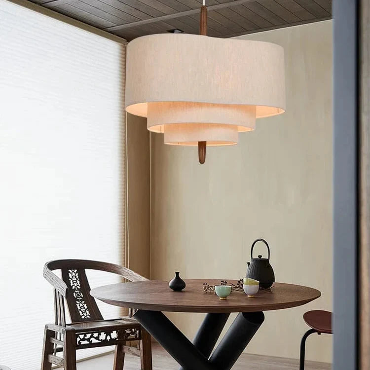 Strata Linen Pendant Light