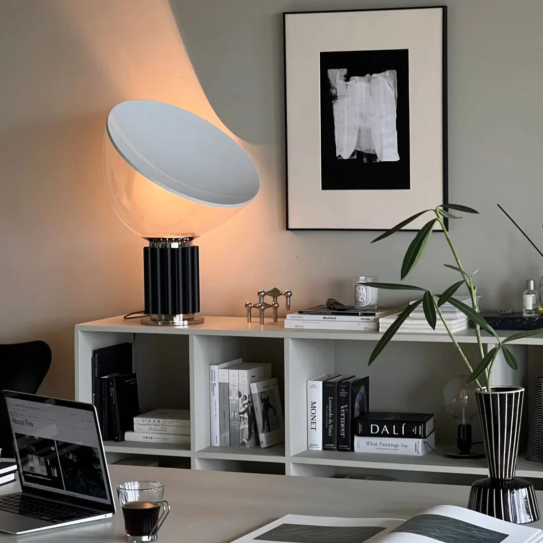 Dome Glass Saucer Table Lamp