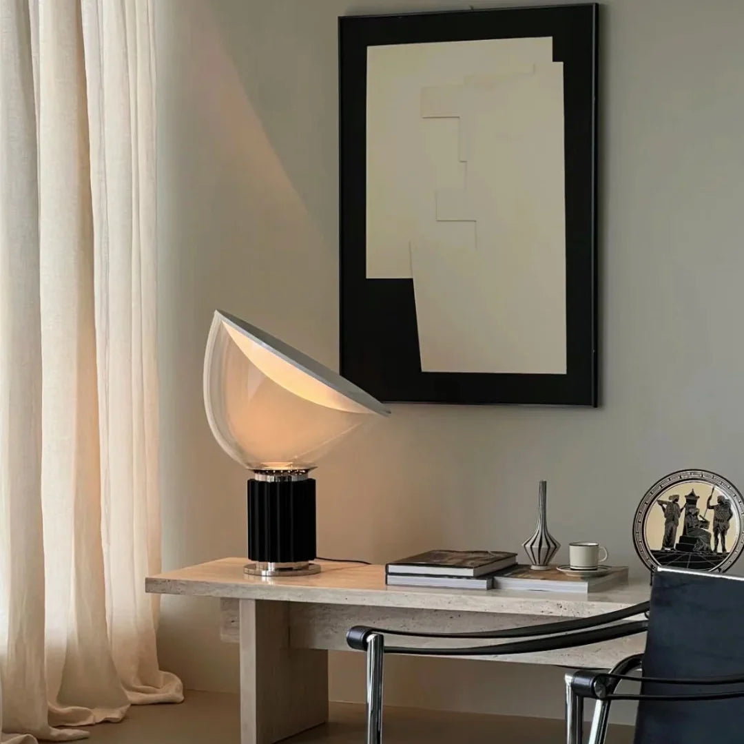 Dome Glass Saucer Table Lamp