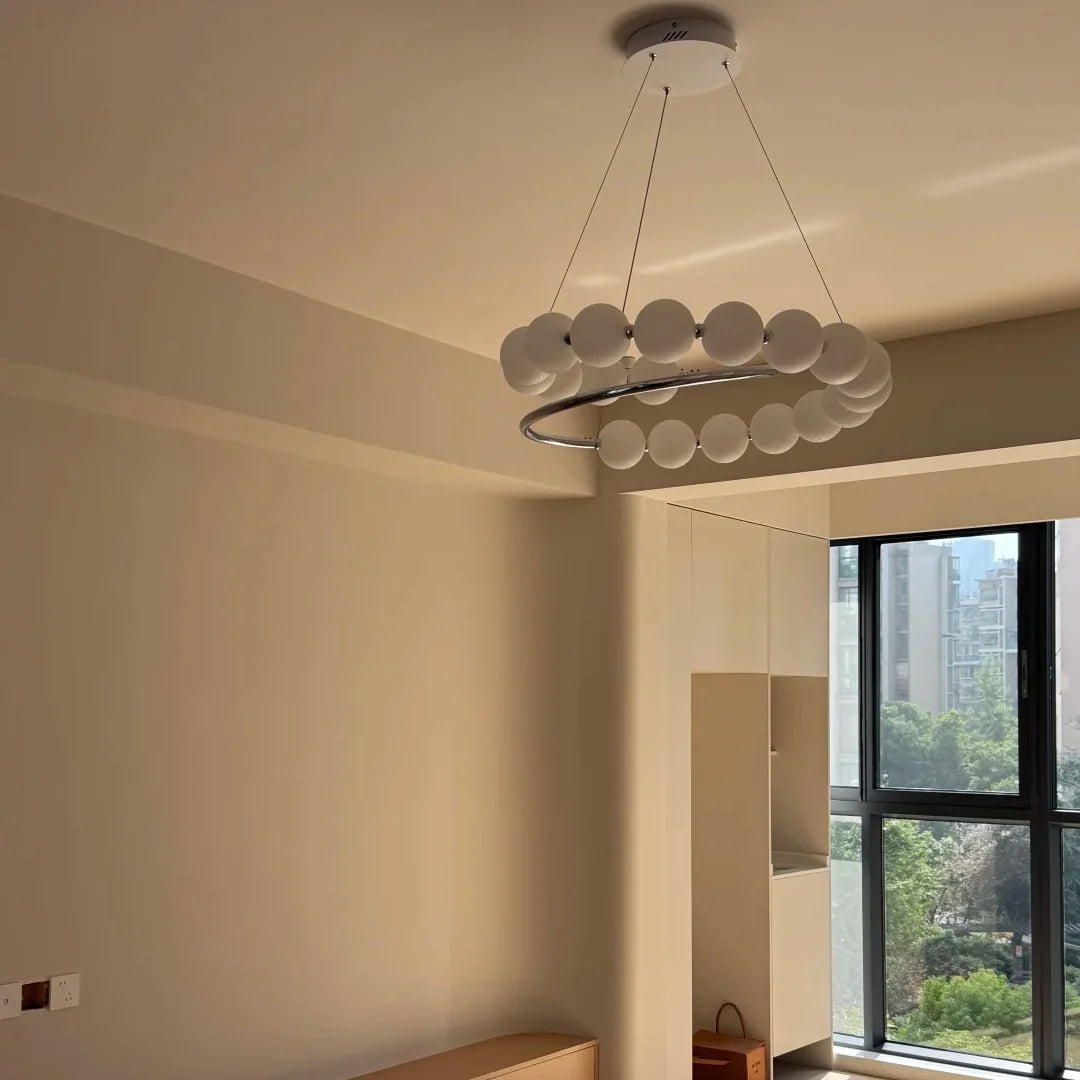 Plume Spiral Pearl Chandelier