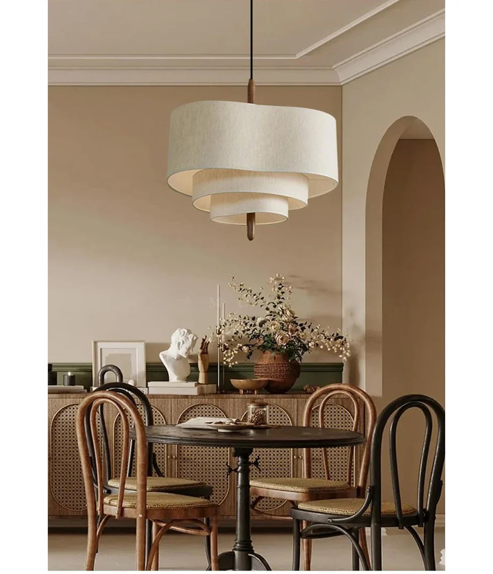 Strata Linen Pendant Light