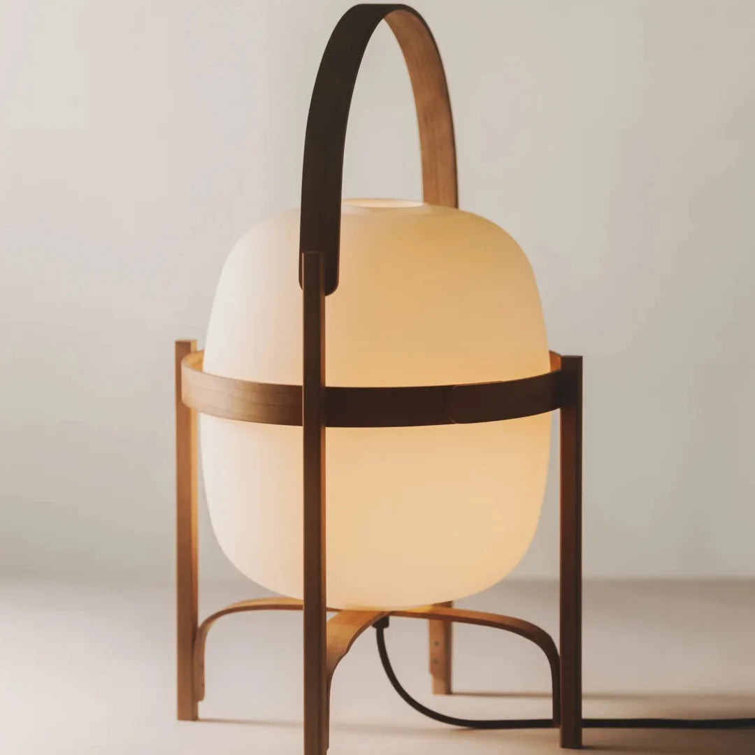 Wabi Wood & Glass Table Lamp