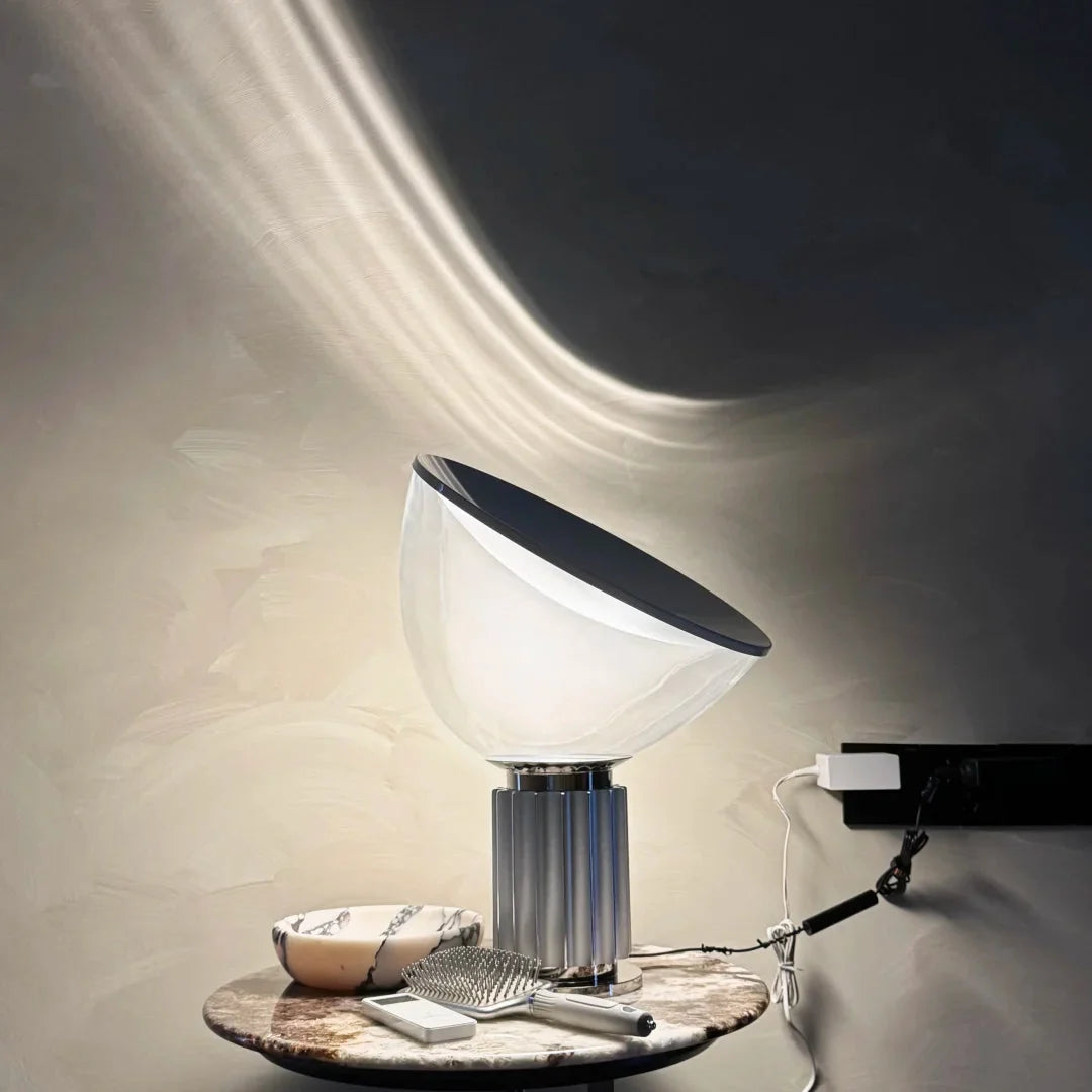 Dome Glass Saucer Table Lamp