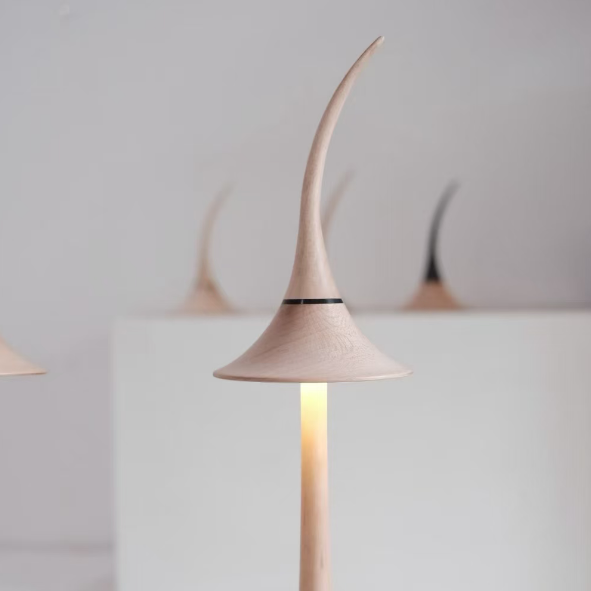 Noma Maple Wood Cordless Table Lamp