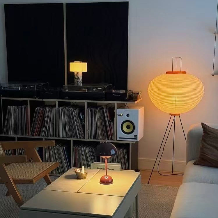 Akari Washi Globe Floor Lamp