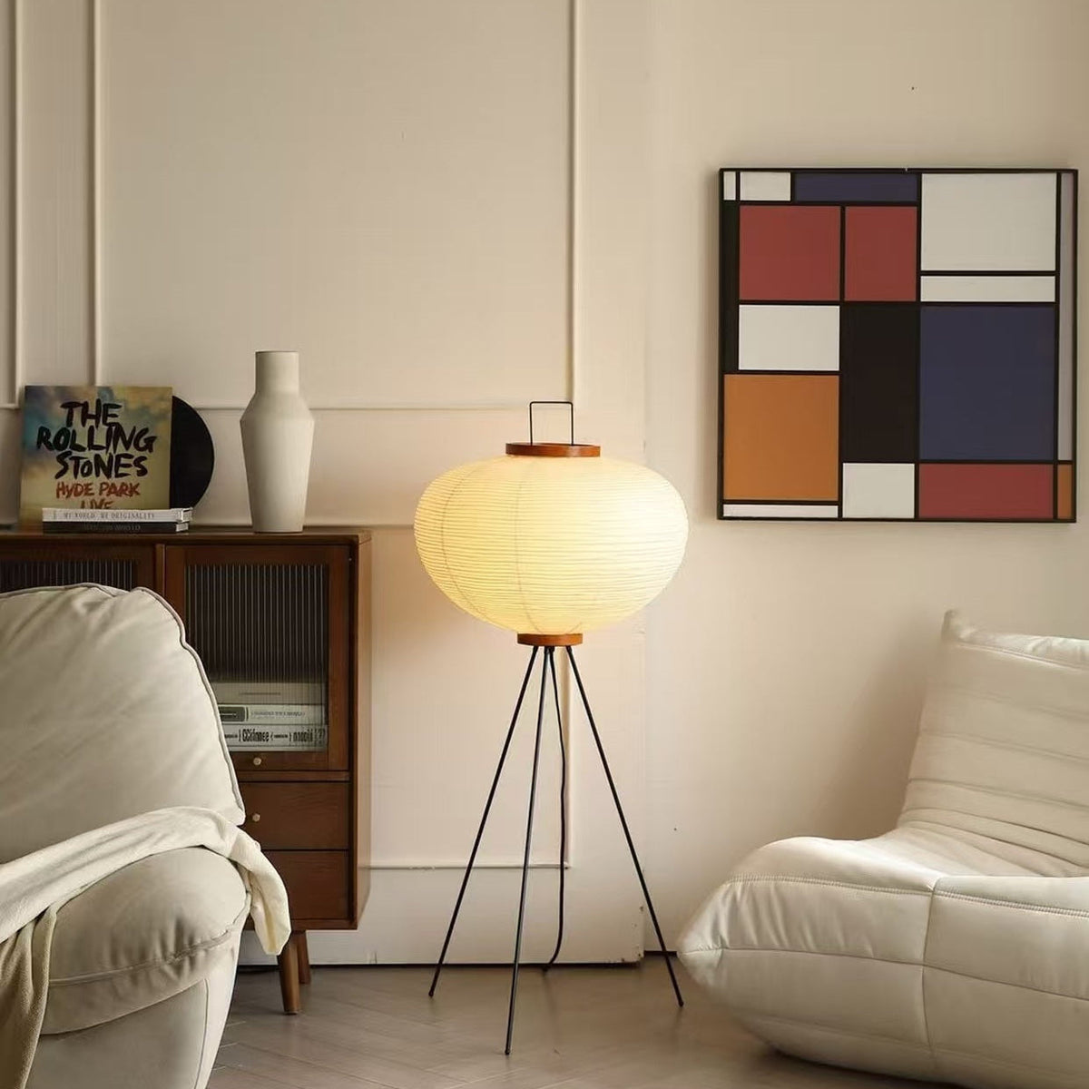 Akari Washi Globe Floor Lamp