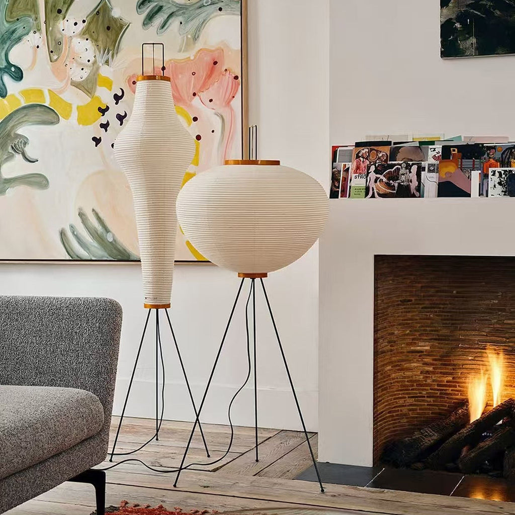 Akari Washi Globe Floor Lamp