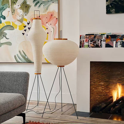 Akari Washi Globe Floor Lamp