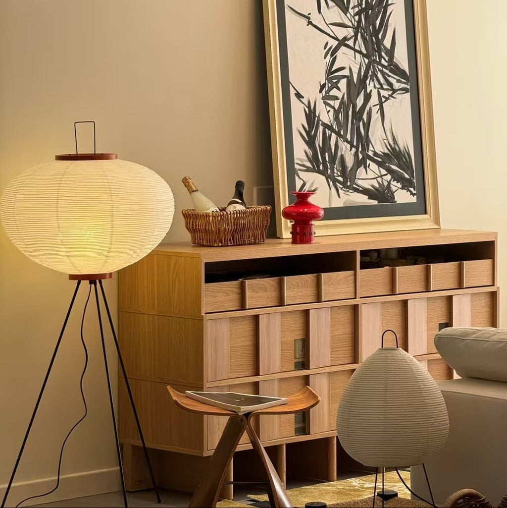 Akari Washi Globe Floor Lamp