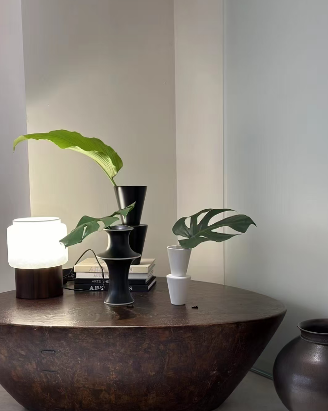 Noma Alabaster Walnut Table Lamp