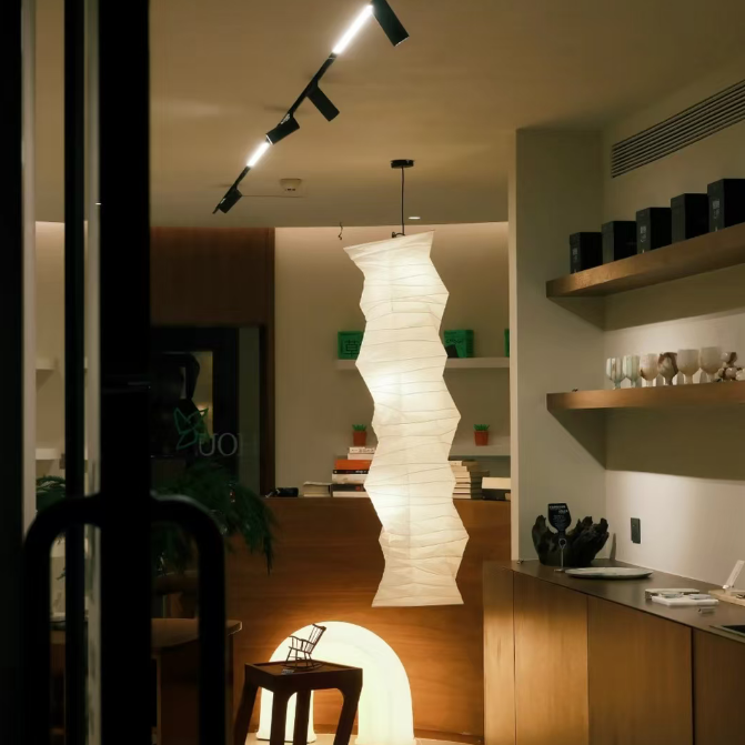 Akari Washi heteroideus Chandelier