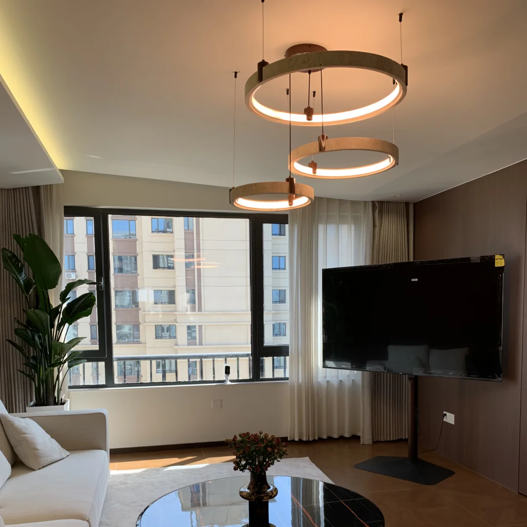 Strata Travertine Ring Chandelier