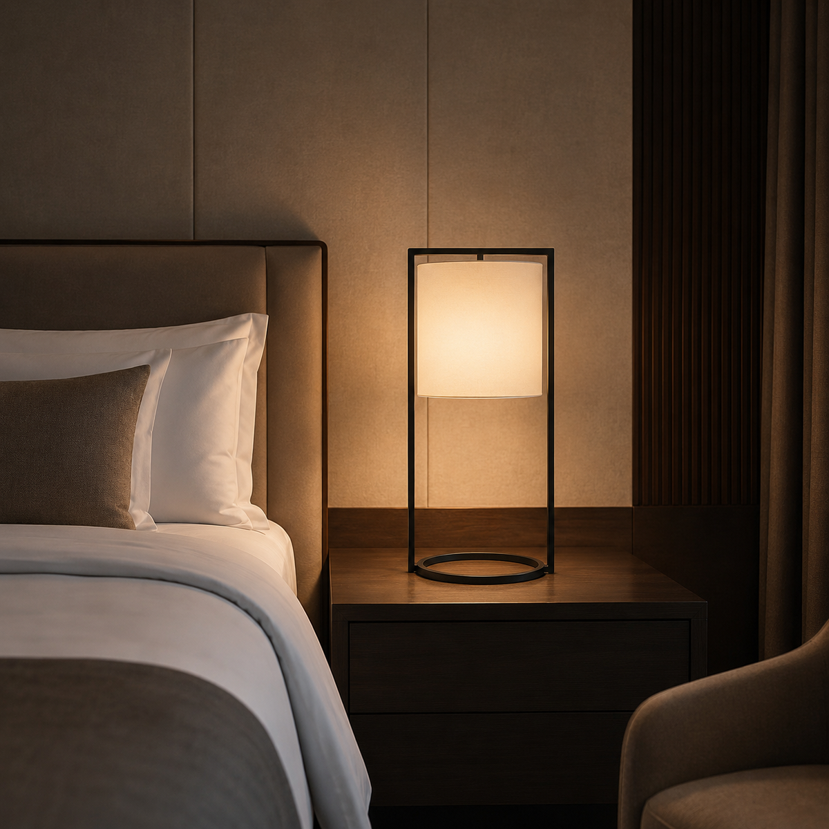 Frame Matte Black Table Lamp