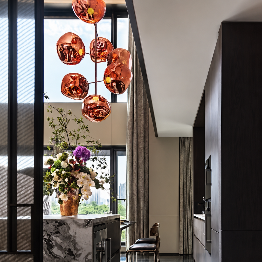 LAVA Orb Melt Chandelier