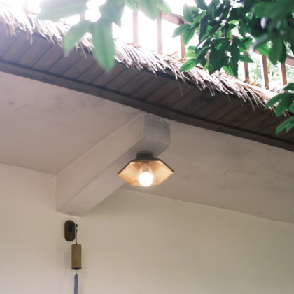 Wabi Wood Cap Flush Mount
