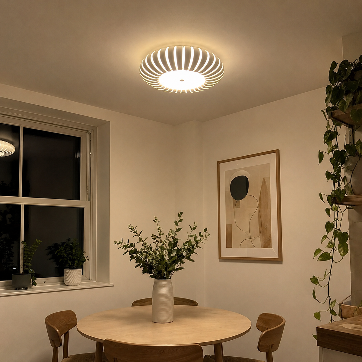 Cove Ribbed Flush Mount