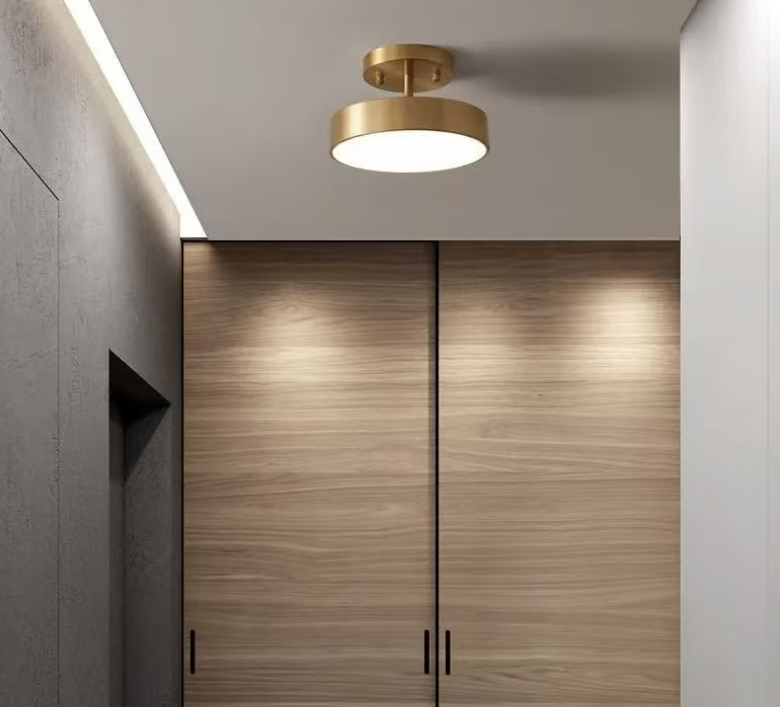 Oryn Brass Drum Flush Mount
