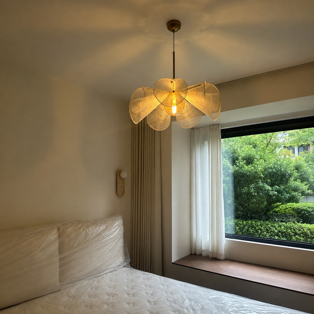Soleil Linen Chandelier