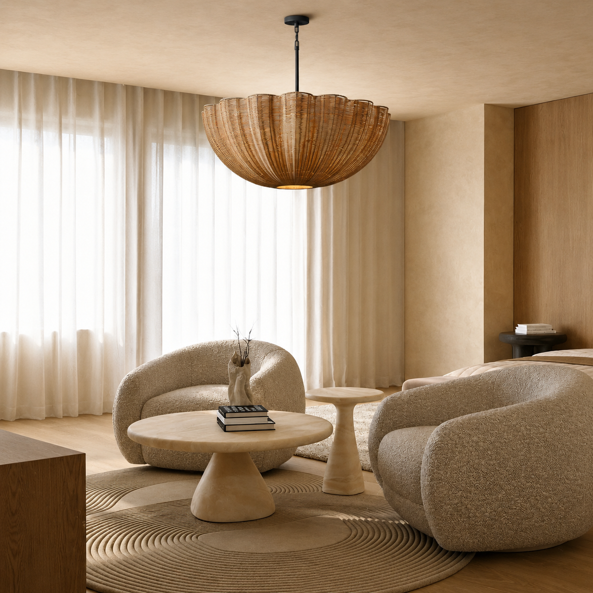 Soleil Rattan Pendant