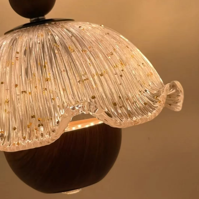 Fleur Ruffle Glass Pendant Light