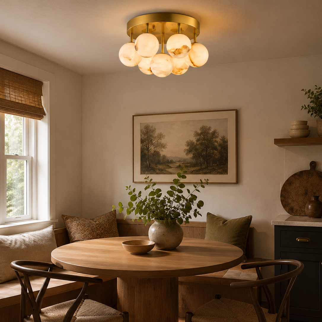 Noma Alabaster Cluster Flush Mount