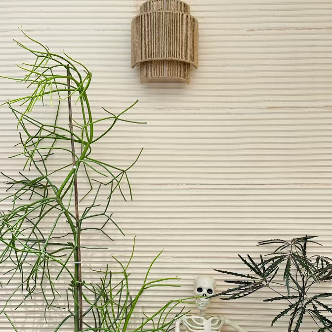 Woven Rope Drum Wall Sconce