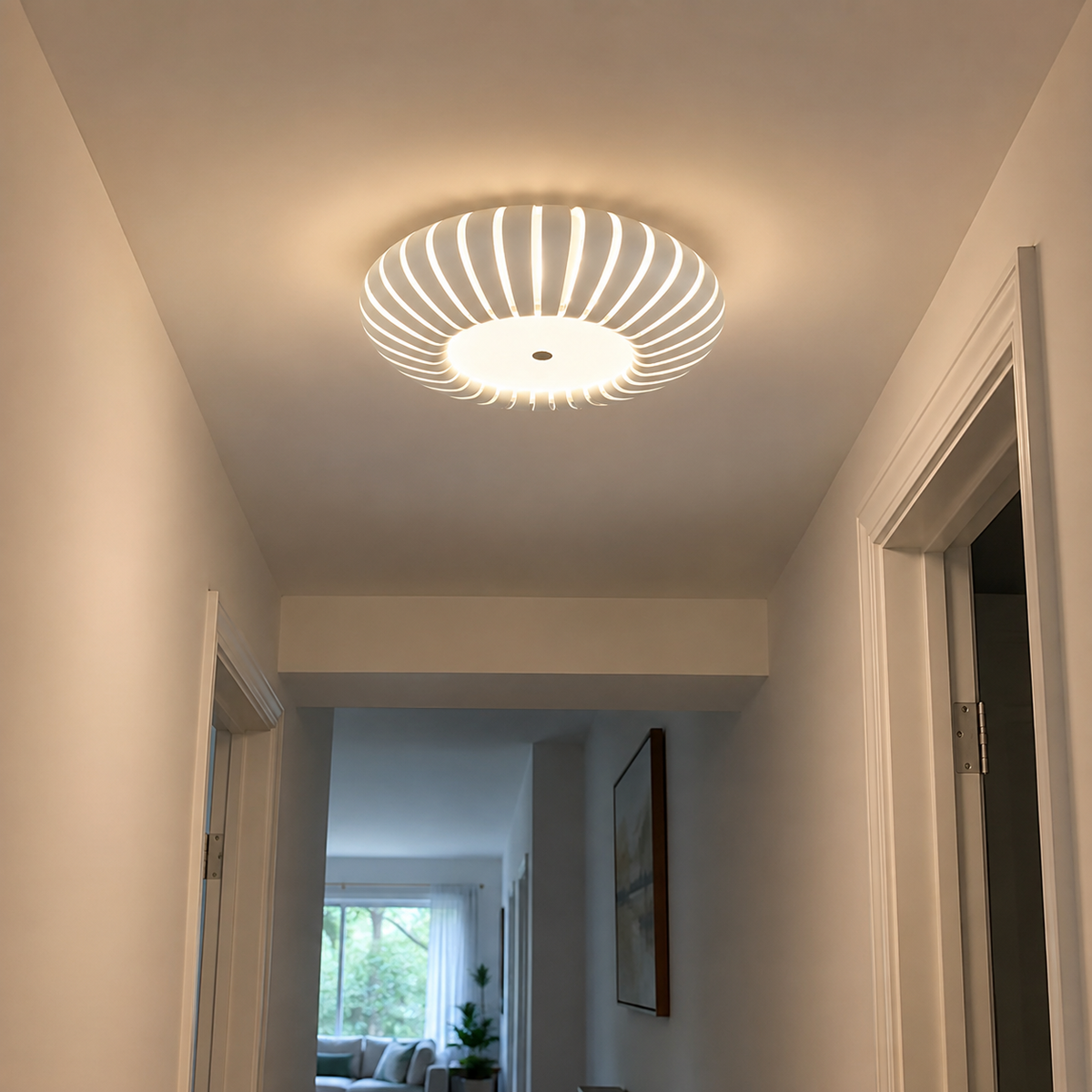 Cove Ribbed Flush Mount
