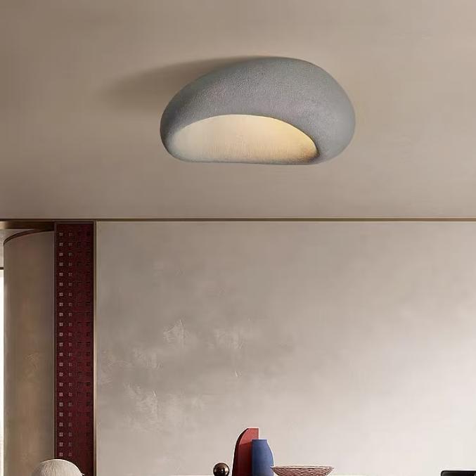 Pebble Plaster Flush Mount Ceiling Light