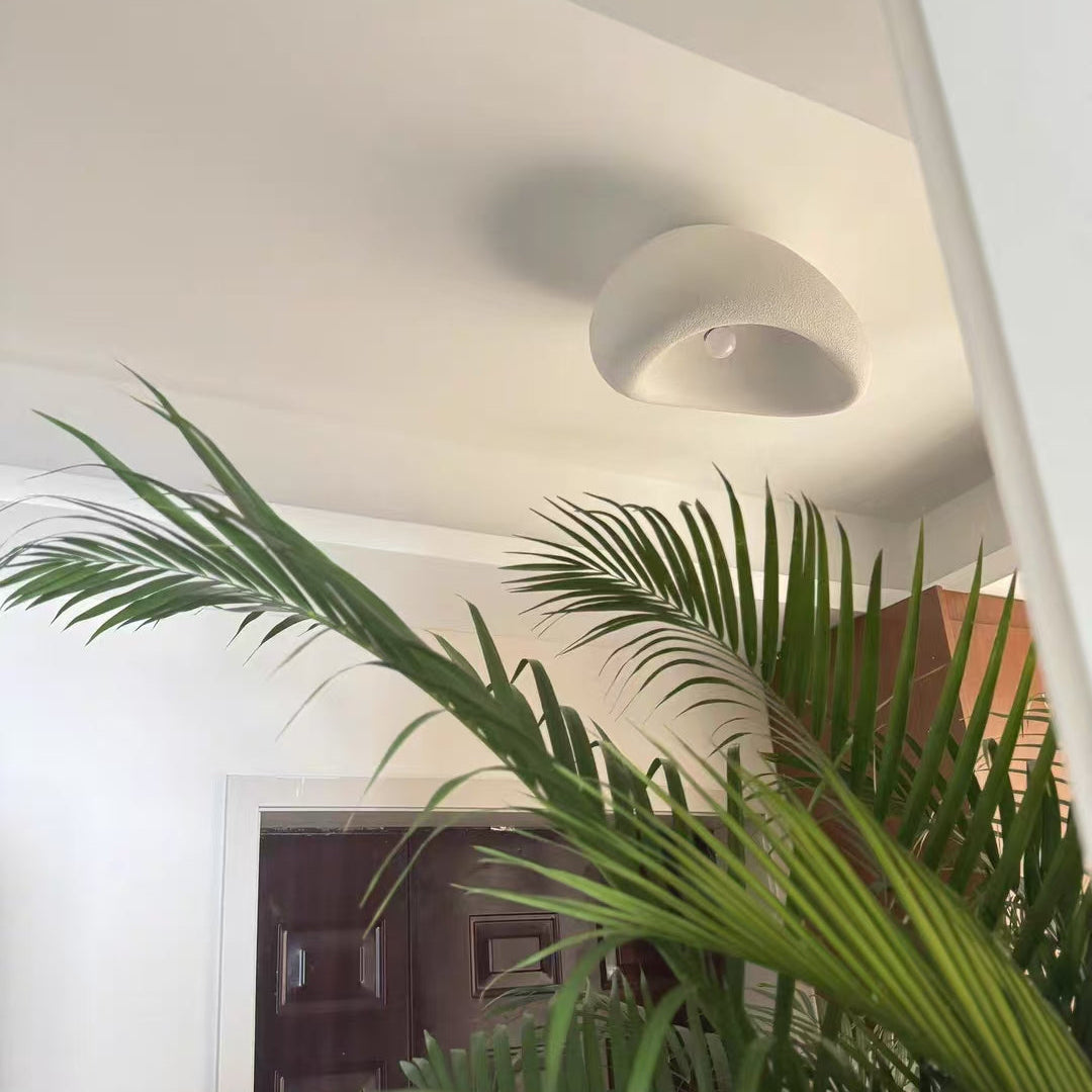 Pebble Plaster Flush Mount Ceiling Light