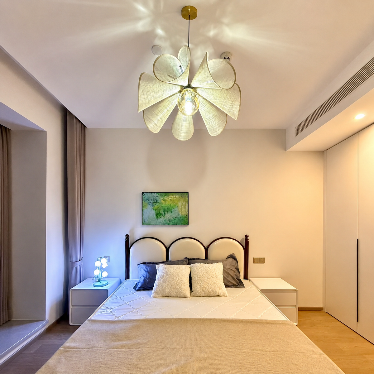Soleil Linen Chandelier