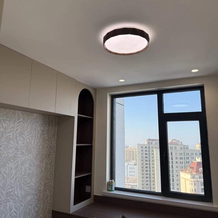 Wabi-Sabi Wood Flush Mount