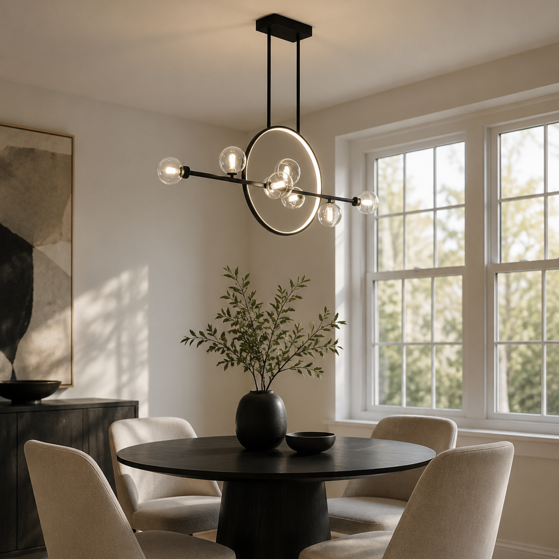 Cove Glass Bubble Ring Chandelier