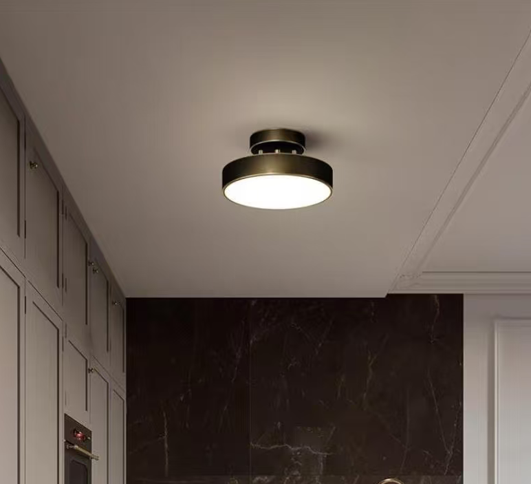 Oryn Brass Drum Flush Mount