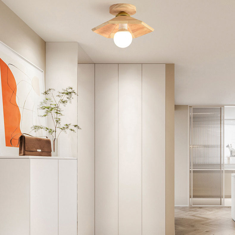 Wabi Wood Cap Flush Mount
