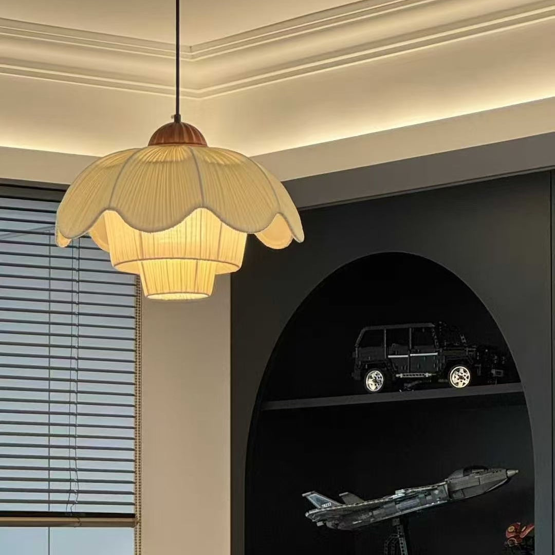 Fleur French Linen Pendant Light