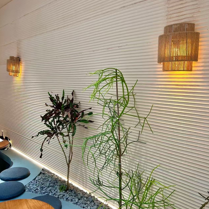 Woven Rope Drum Wall Sconce