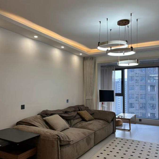 Strata Travertine Ring Chandelier