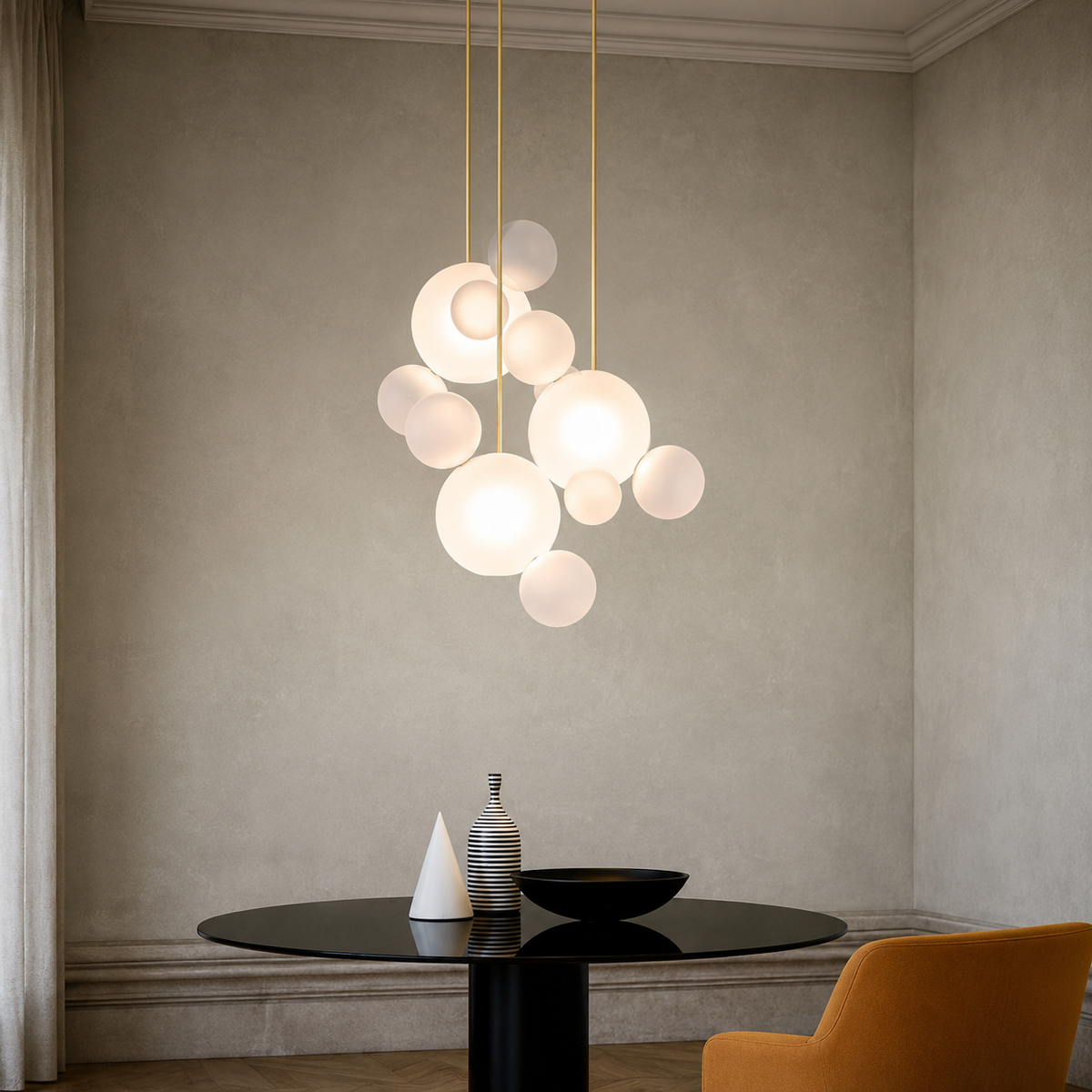 Cove Bubble Linear Chandelier