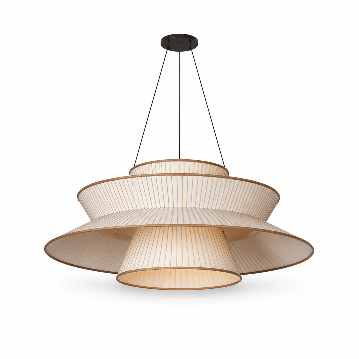 Soleil Fabric Tiered Pendant Light