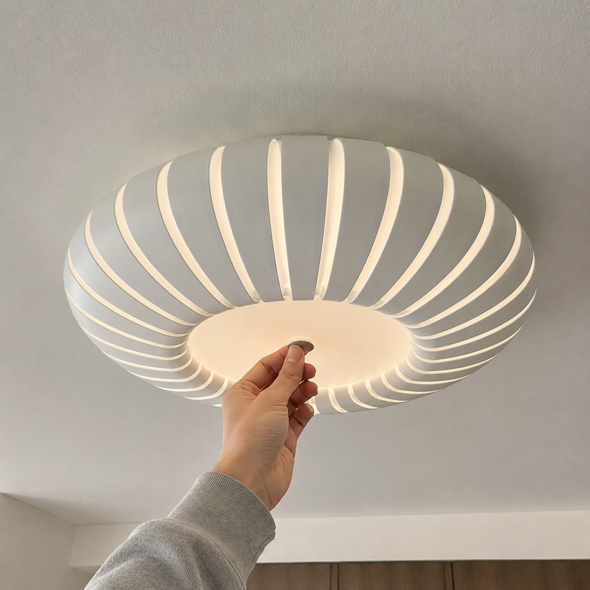 Cove Ribbed Flush Mount