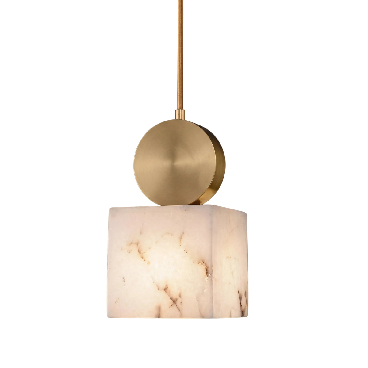 Luma Cube Alabaster Pendant Light