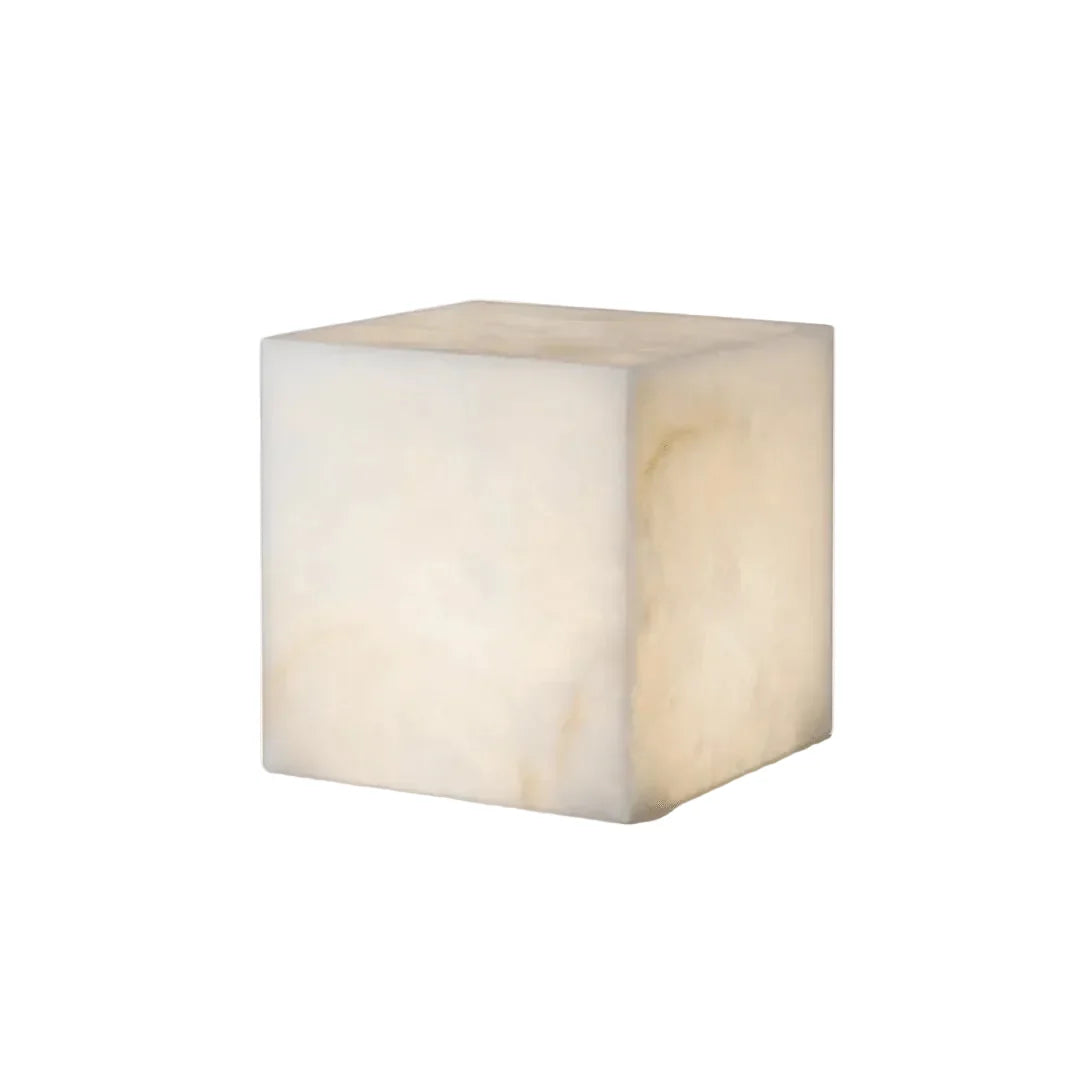 Cube Alabaster Table Lamp