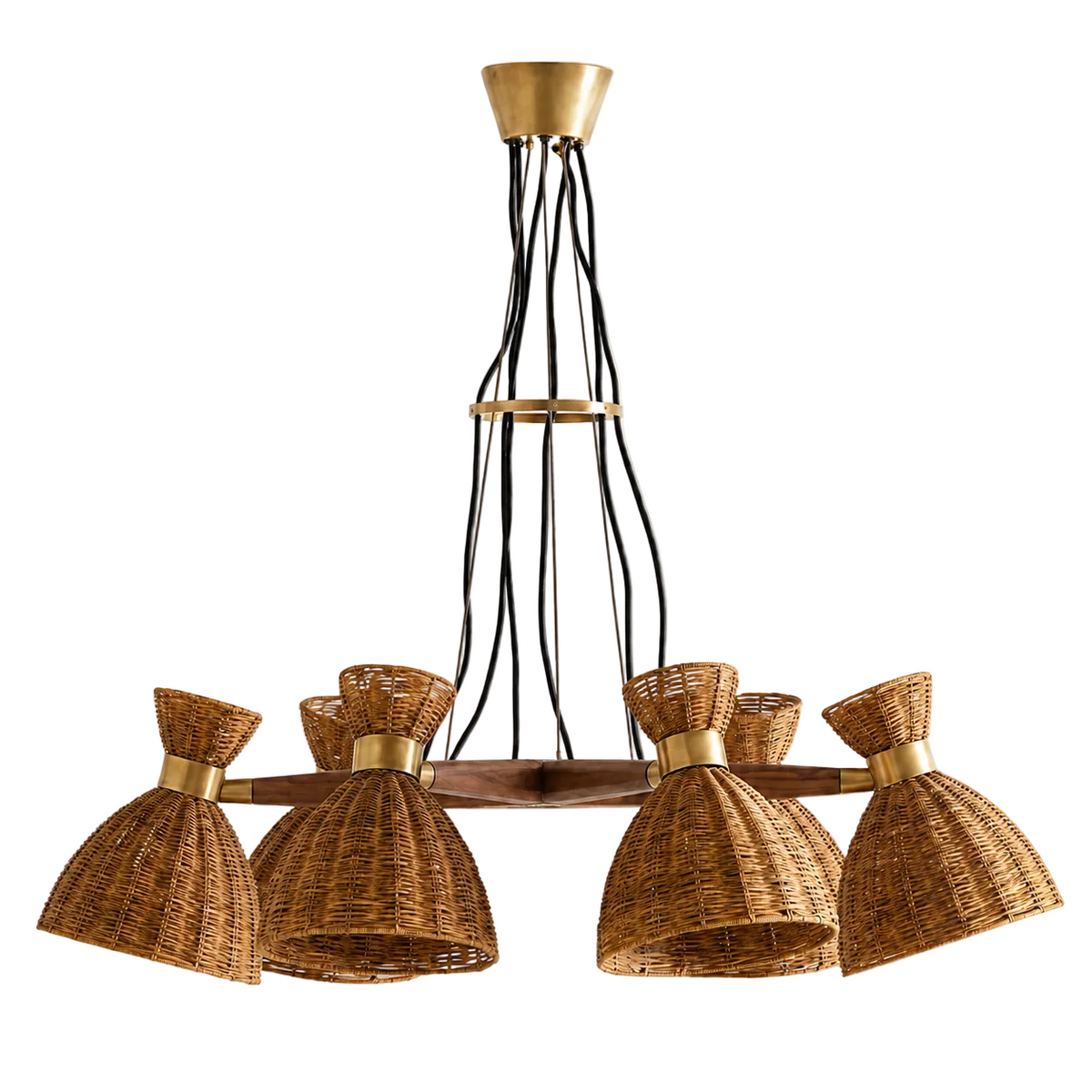 Brume Rattan Cluster Chandelier