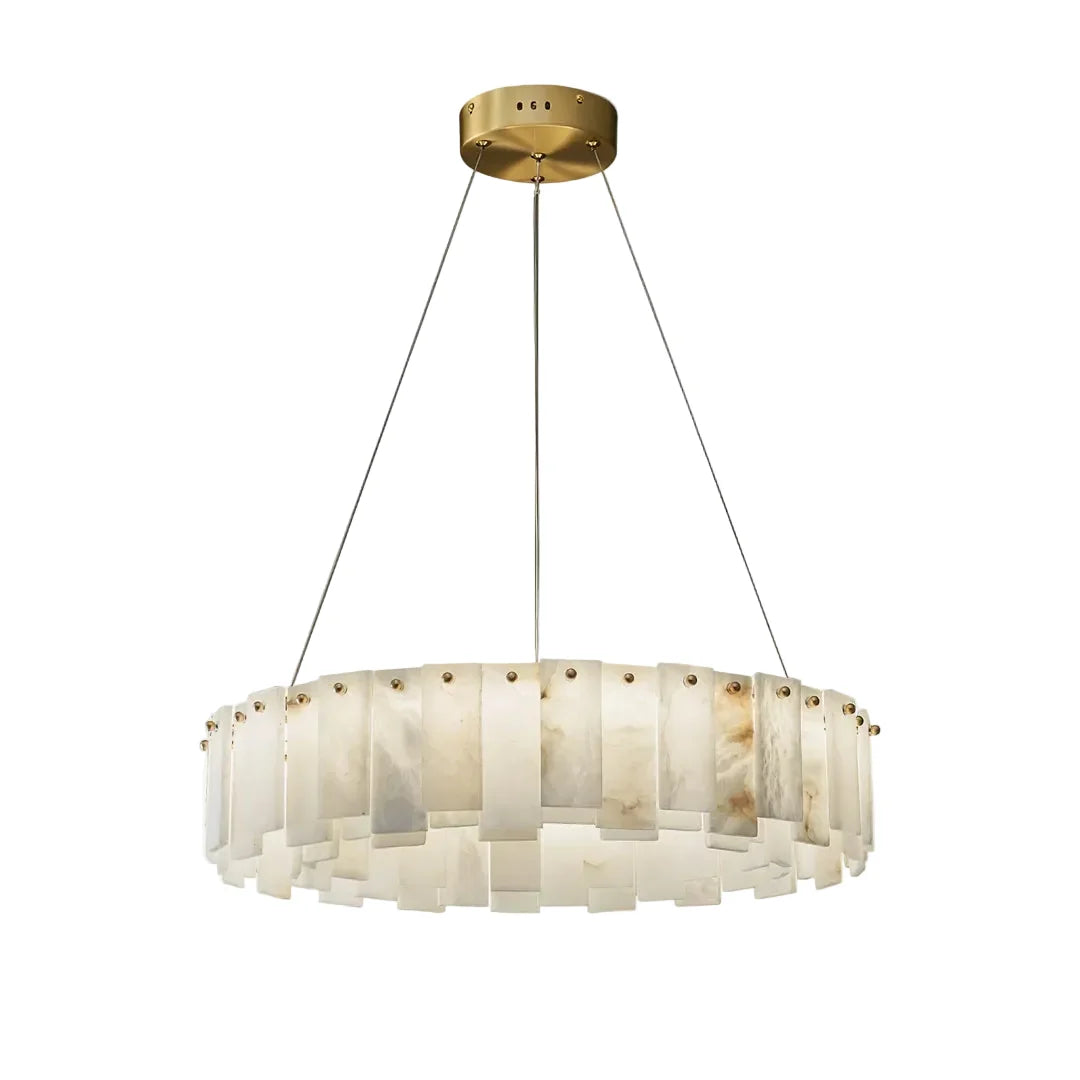 Oslo Alabaster Disc Chandelier