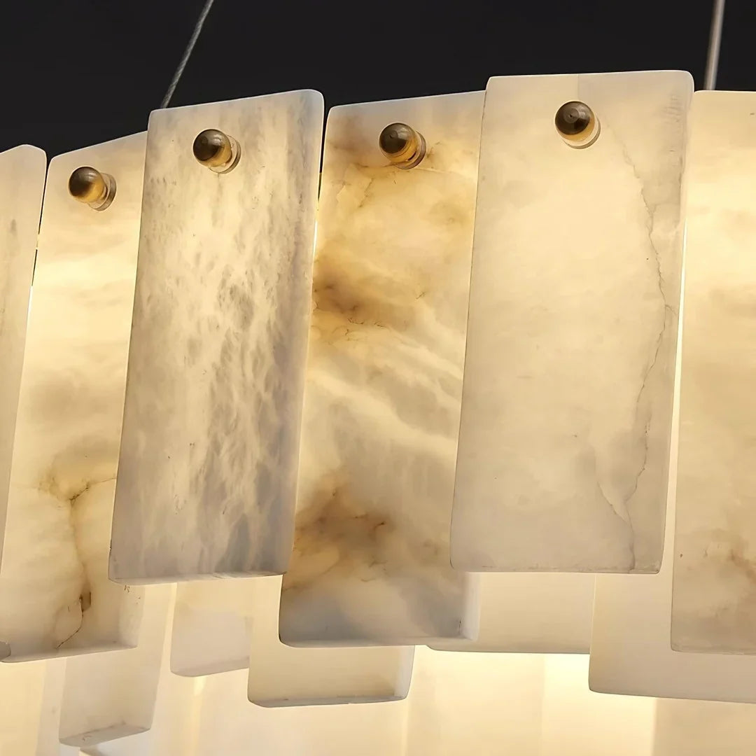 Oslo Alabaster Disc Chandelier