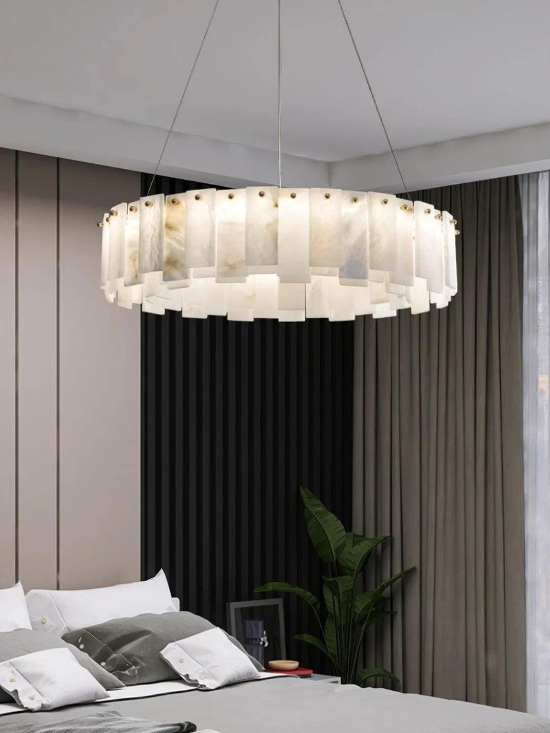 Oslo Alabaster Disc Chandelier
