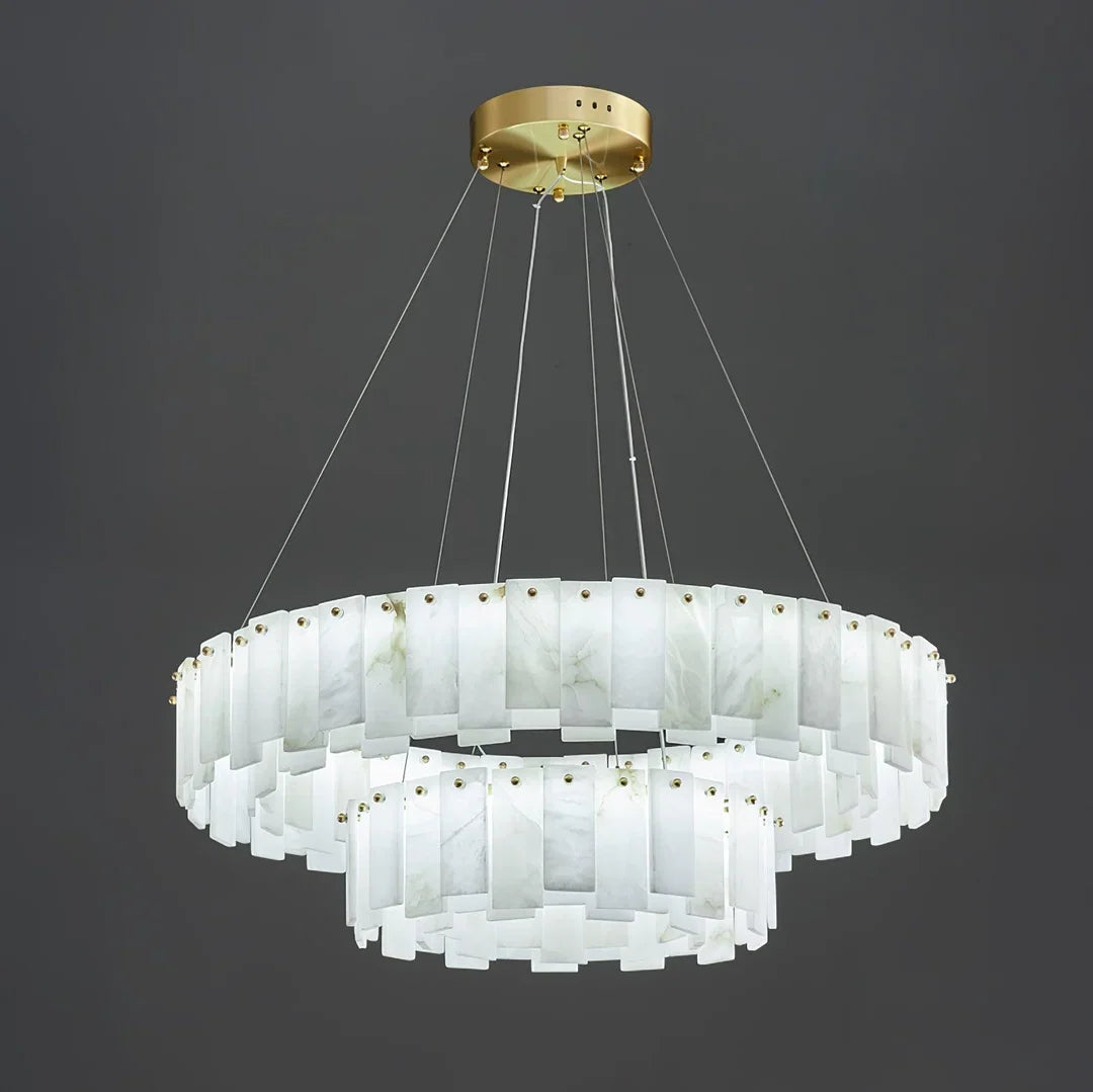 Oslo Alabaster Disc Chandelier